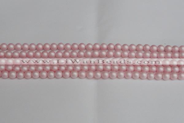 CSB1371 15.5 inches 6mm matte round shell pearl beads wholesale