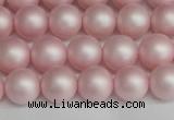 CSB1373 15.5 inches 10mm matte round shell pearl beads wholesale