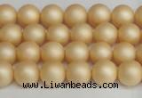 CSB1376 15.5 inches 6mm matte round shell pearl beads wholesale