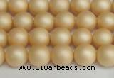 CSB1377 15.5 inches 8mm matte round shell pearl beads wholesale