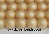 CSB1378 15.5 inches 10mm matte round shell pearl beads wholesale