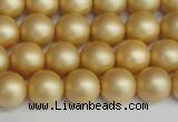 CSB1382 15.5 inches 8mm matte round shell pearl beads wholesale