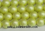 CSB1386 15.5 inches 6mm matte round shell pearl beads wholesale