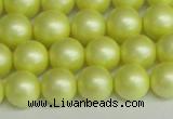 CSB1387 15.5 inches 8mm matte round shell pearl beads wholesale