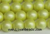 CSB1388 15.5 inches 10mm matte round shell pearl beads wholesale