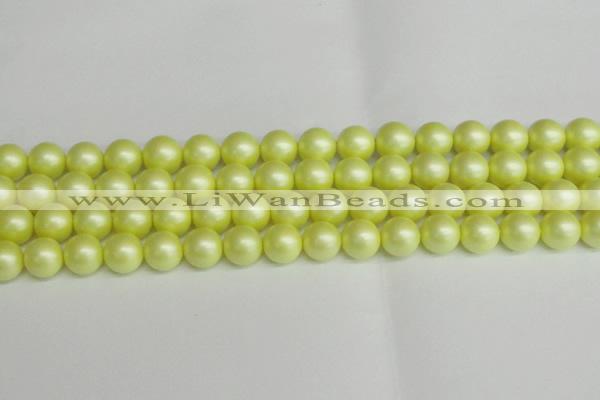 CSB1389 15.5 inches 12mm matte round shell pearl beads wholesale