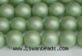 CSB1392 15.5 inches 8mm matte round shell pearl beads wholesale