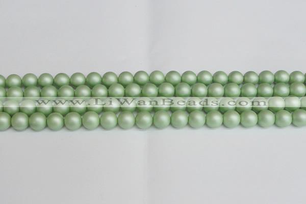 CSB1392 15.5 inches 8mm matte round shell pearl beads wholesale