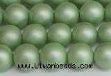 CSB1393 15.5 inches 10mm matte round shell pearl beads wholesale