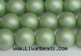 CSB1394 15.5 inches 12mm matte round shell pearl beads wholesale