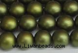 CSB1399 15.5 inches 12mm matte round shell pearl beads wholesale