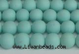 CSB1401 15.5 inches 6mm matte round shell pearl beads wholesale