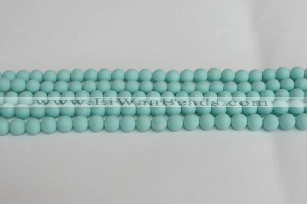 CSB1401 15.5 inches 6mm matte round shell pearl beads wholesale