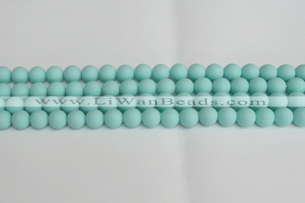 CSB1403 15.5 inches 10mm matte round shell pearl beads wholesale