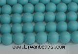 CSB1405 15.5 inches 4mm matte round shell pearl beads wholesale