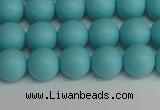 CSB1407 15.5 inches 8mm matte round shell pearl beads wholesale