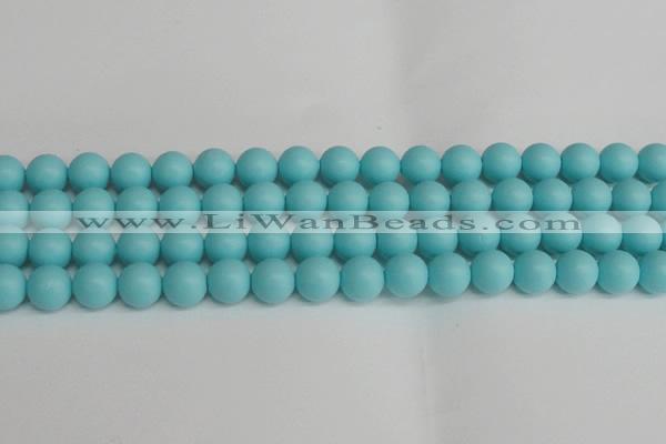 CSB1409 15.5 inches 12mm matte round shell pearl beads wholesale