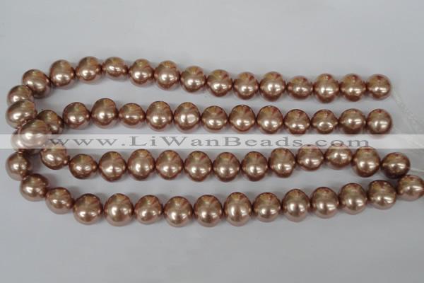 CSB141 15.5 inches 12*15mm – 13*16mm oval shell pearl beads