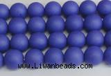 CSB1410 15.5 inches 4mm matte round shell pearl beads wholesale