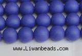 CSB1411 15.5 inches 6mm matte round shell pearl beads wholesale