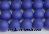 CSB1413 15.5 inches 10mm matte round shell pearl beads wholesale