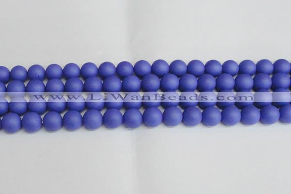 CSB1414 15.5 inches 12mm matte round shell pearl beads wholesale