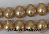 CSB142 15.5 inches 12*15mm – 13*16mm oval shell pearl beads