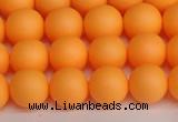 CSB1422 15.5 inches 8mm matte round shell pearl beads wholesale