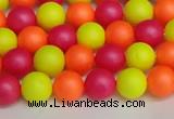 CSB1426 15.5 inches 6mm matte round shell pearl beads wholesale