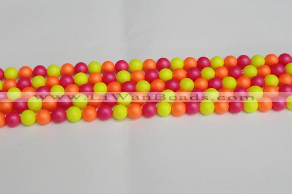 CSB1427 15.5 inches 8mm matte round shell pearl beads wholesale