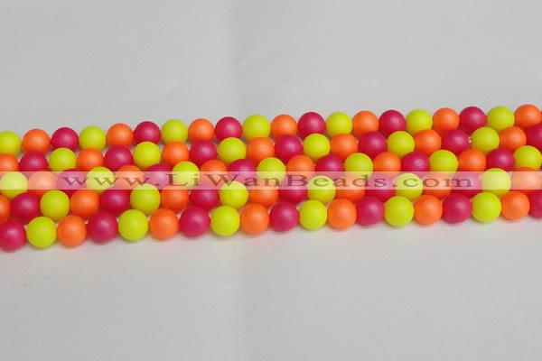 CSB1428 15.5 inches 10mm matte round shell pearl beads wholesale