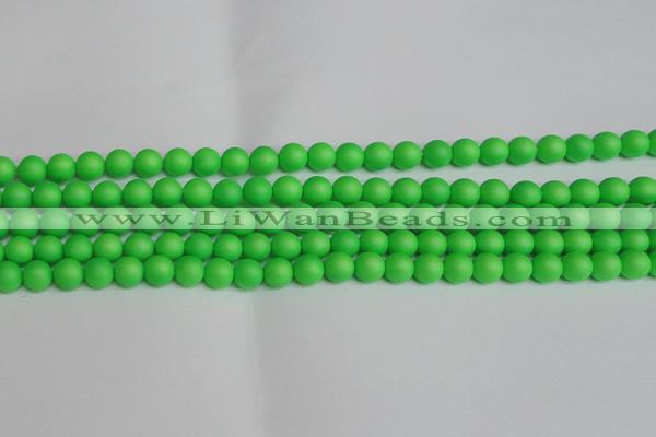 CSB1431 15.5 inches 6mm matte round shell pearl beads wholesale