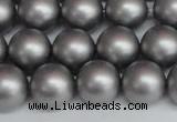 CSB1444 15.5 inches 12mm matte round shell pearl beads wholesale