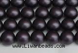 CSB1446 15.5 inches 6mm matte round shell pearl beads wholesale