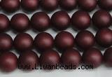 CSB1451 15.5 inches 6mm matte round shell pearl beads wholesale