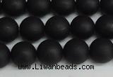 CSB1458 15.5 inches 10mm matte round shell pearl beads wholesale