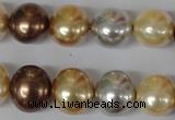 CSB155 15.5 inches 12*15mm – 13*16mm oval mixed color shell pearl beads