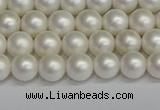 CSB1600 15.5 inches 4mm round matte shell pearl beads wholesale