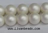 CSB1602 15.5 inches 8mm round matte shell pearl beads wholesale