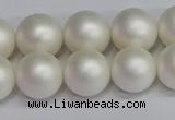 CSB1603 15.5 inches 10mm round matte shell pearl beads wholesale