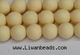 CSB1611 15.5 inches 6mm round matte shell pearl beads wholesale