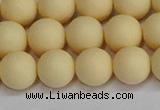 CSB1613 15.5 inches 10mm round matte shell pearl beads wholesale