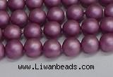 CSB1631 15.5 inches 6mm round matte shell pearl beads wholesale