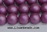 CSB1633 15.5 inches 10mm round matte shell pearl beads wholesale