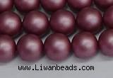 CSB1642 15.5 inches 8mm round matte shell pearl beads wholesale