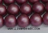 CSB1643 15.5 inches 10mm round matte shell pearl beads wholesale