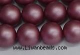 CSB1644 15.5 inches 12mm round matte shell pearl beads wholesale