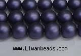 CSB1661 15.5 inches 6mm round matte shell pearl beads wholesale