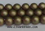 CSB1671 15.5 inches 6mm round matte shell pearl beads wholesale