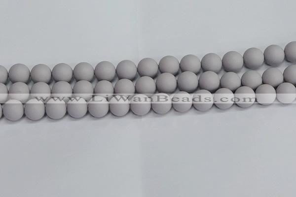 CSB1683 15.5 inches 10mm round matte shell pearl beads wholesale